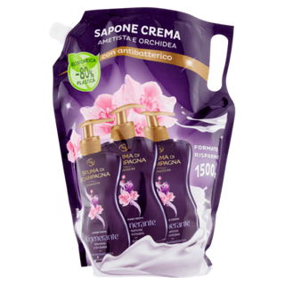 Rezerva de sapun lichid igienizant spuma di sciampagna cu ulei de argan si patchouli 1500ml