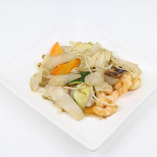 Gnocchi di Riso con verdure e Gamberi