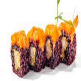 Uramaki Tempura Gambas Salmon Negro (4 Pzs.)