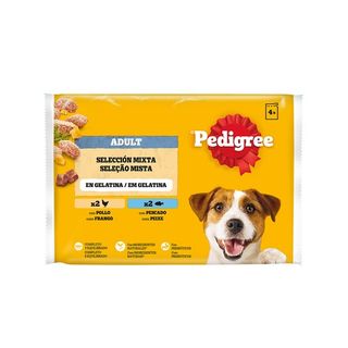 Comida Perro Gelatina Pollo-Cordero Pedigree P-4X100G