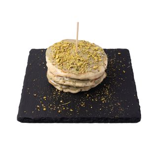 Pancakes con crema di pistacchio e granella di pistacchio