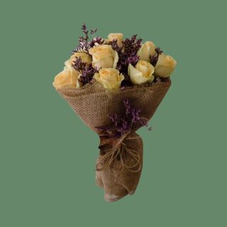 Bouquet Rose Blanche Et Lavande