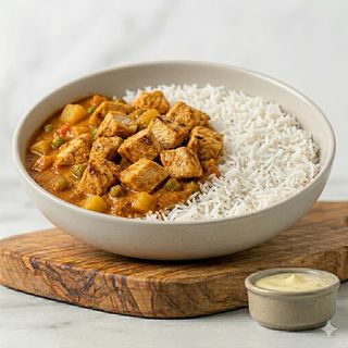 Chicken curry con riso