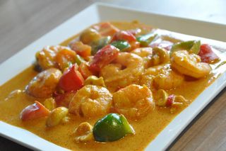 64 Gambas Con Salsa De Curry