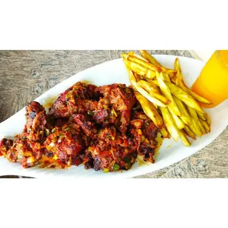 Cripsy/peppered Chicken & Chips