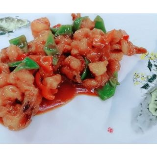 Sizzling prawns