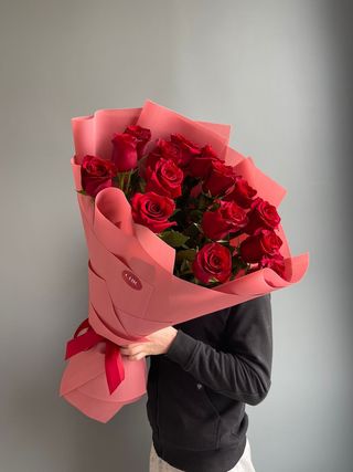 Метровые голландские розы 15 шт