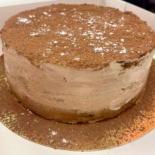 Tarta de Vainilla con chocolate vegana y sin gluten 