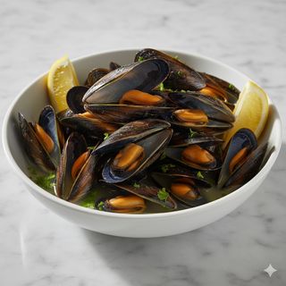 Mejillones Al Vapor De Las Bateas De Barbate