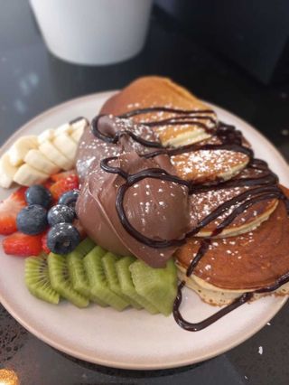 Panquecas de Nutella e Fruta
