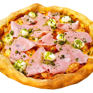Пица Мортадела, бейби моцарела и шамфъстък (30см)