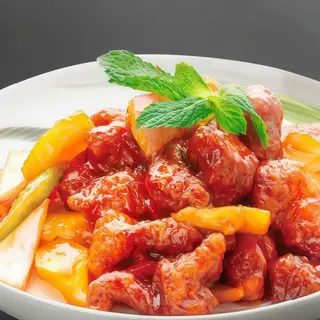 咕咾鸡 Pollo agridulce con piña y pimientos