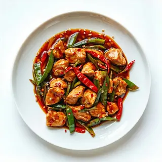 Pollo thai leggermente piccante