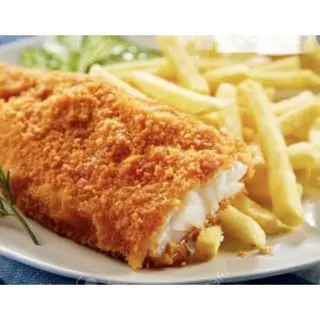 N2. Pescado Empanado Con Patatas Fritas