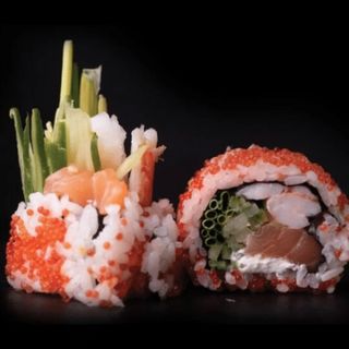 California łosoś, krewetka gotowana