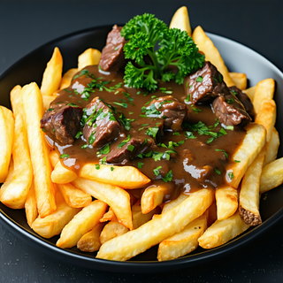 Chips, Pillawo, Spaghetti & Gravy