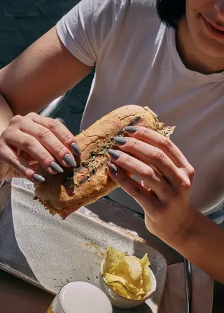 Sándwich cubano + chips