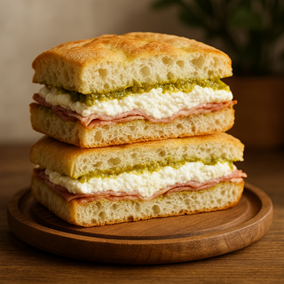 Mortadella italiana - burrata -pesto