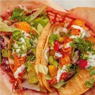 Taco Camarão Salteado (2 uni) com Nachos