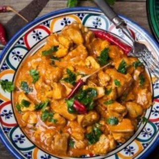Tikka Masala de pollo con chili verde
