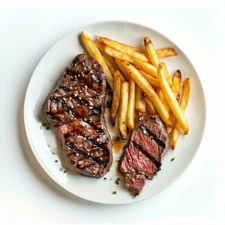 Grigliata di carne con patatine