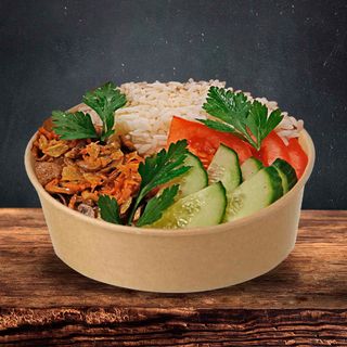 Боул з рисом та смаженими грибами (260г)