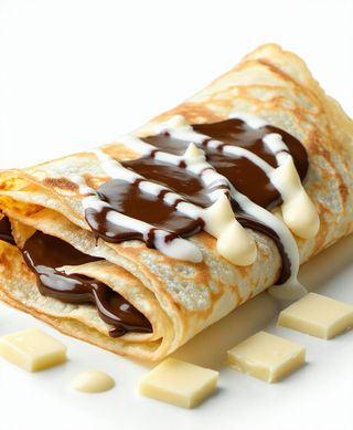 Crêpe con cioccolata bianca e Nutella