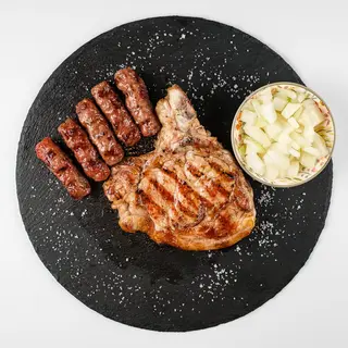 Teleći kotlet i ćevapi