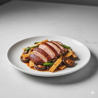 149 - Anatra con bambù e funghi 双冬鸭