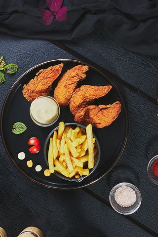 Golden crispy strips