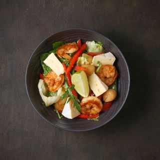 Աղցան ծովակատարով և մանրածովախեցգետնով