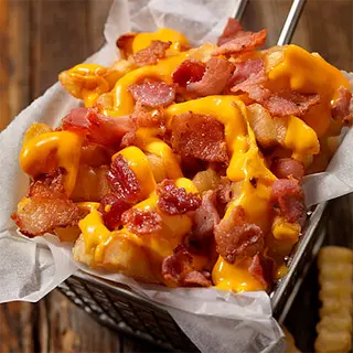 Beicon cheese fries para 2