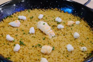 Arroz seco de marisco y sepia