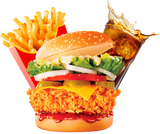 2 Crispy Burgers + 2 Cartofi Pai + 2 pepsi
