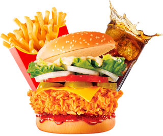 2 Crispy Burgers + 2 Cartofi Pai + 2 pepsi