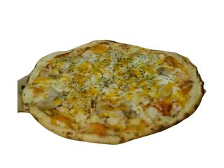 Pizza Gallinero (30 Cm.), Tomate, pollo, queso, maiz y champiñones