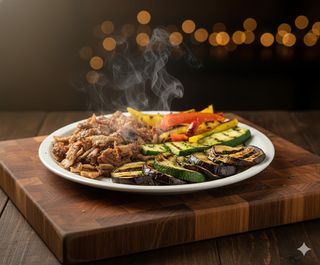 Piatto kebap con verdure grigliate