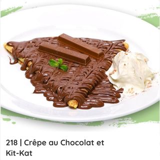 Crépe au Chocolat et kit-kat 