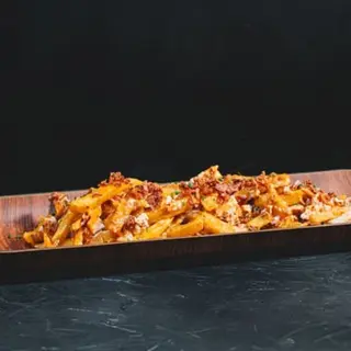 Huevos rotos con mermelada de bacon