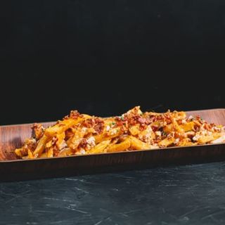 Huevos rotos con mermelada de bacon