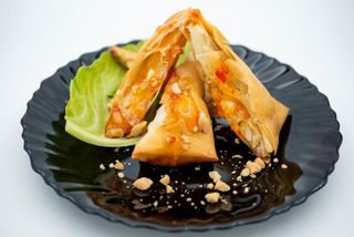 Involtini gamberi e castagne d'acqua dolce - 2 pezzi