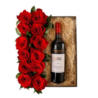 Red Roses + Wine
