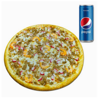 Pizza do Mar Pequena 23cm + Oferta Bebida 33cl