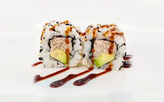 723 Uramaki tonno cotto tonno cotto avocado con salsa teriyaki