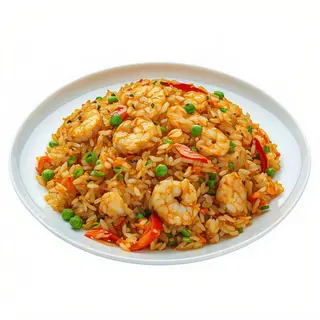 Fideos De Arroz Fritos Con Gambas