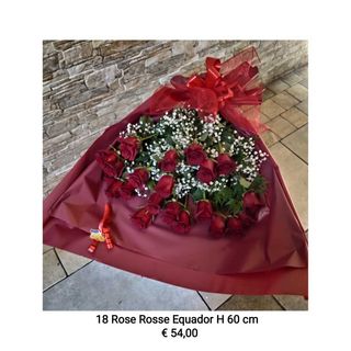 Bouquet 18 rose Equador - 60 cm
