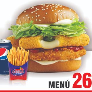 Menú 26. CHICK 'N' CHEESE BURGER