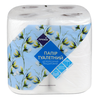 Папір туалетний «Премія» білий 3-шаровий (8шт)