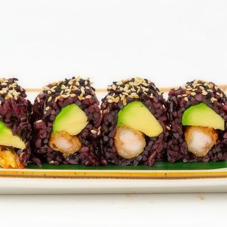 148-Uramaki de Arroz negro y Gamba 8 Pzs.