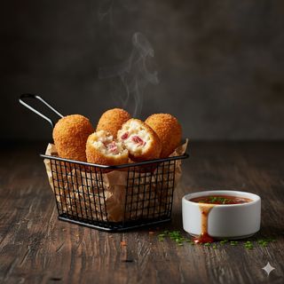 Croquetas de pollo y bacalao (5 uds.)